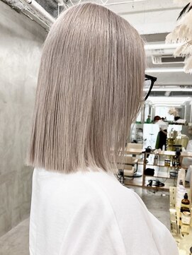 ラフヘアデザイン(Raf hair design) ミルクティーベージュオリーブグレージュミニボブ