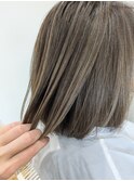 白髪染め対応♪オリーブグレージュ×ボブ