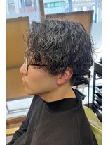 メンズ レオ 天六店(men's LEO) 【スパイラルパーマ】マッシュ×センターパート×スパイラル