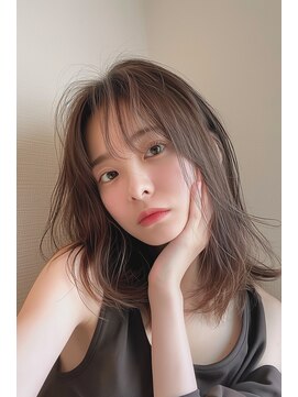 ルアナ(Luana) ピンクベージュ韓国風レイヤースタイル