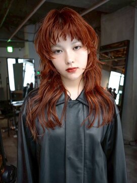 ギークス(GEEKS) 【GEEKS渋谷】ハッシュカット/ロングウルフ/オレンジ/初ブリーチ