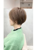 白髪ぼかしでツヤ感ナチュラルボブ