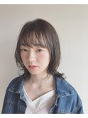 抜け感ミディアムウルフ