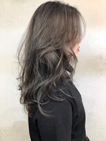 ノク(nok)&nbsp;コバルトアッシュ_耳かけウェーブパーマフォギーベージュ