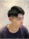 ビジネスヘア ツーブロック×七三<理容室> <日野/床屋/メンズ>