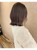 大人グレージュカラーミディアム・黒染め風オフィスカラー★