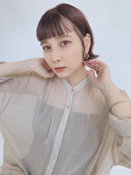 ルービック 難波(Rubik's) イメチェン前髪あり外ハネボブ×ラベンダーアッシュ