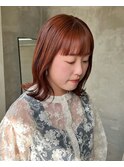 シースルーバングブリーチなしオレンジ