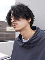 大人男子センターパート×ツイストスパイラルパーマ