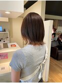 ミディアムボブ×艶髪透明感カラー