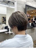 白髪ぼかしハイライト/ハンサムショート