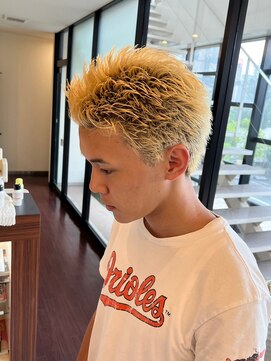ヘアーアンドエステ ハラダ 滝ノ水店(Hair&Esthe Harada) メンズ/ブリーチカラー/短髪ショート