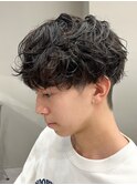 マッシュスパイラルパーマツイストスパイラル波巻きメンズ