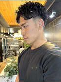メンズショート×パーマ
