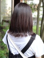 アンティカザサロン(antiqua THE SALON)&nbsp;外ハネミディアム チョコレートブラウンカラー 艶髪 髪質改善