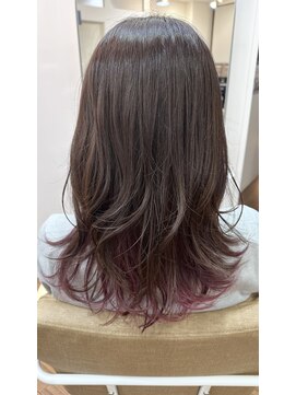 ムーア(MUA) インナーカラー☆くすみピンク