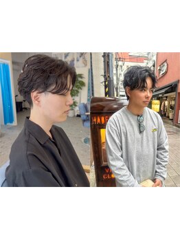 流行りのデザインパーマが得意なサロン♪メンズの方も通いやすい雰囲気が魅力！オン・オフどちらも決まる！