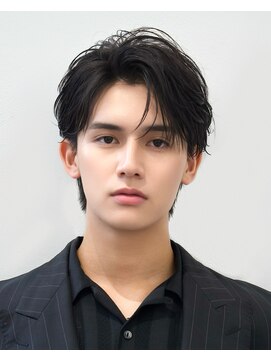 オーシャントーキョー 渋谷神南(OCEAN TOKYO) ビジネスフェザーニュアンス黒髪ツーブロック耳掛け