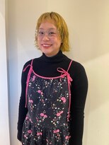 カンナ オーガニック ヘアデザイン(CANNA ORGANIC & HAIR DESIGN) ハニーベージュ/ボブパーマ/顔まわりカット/デザインカラー