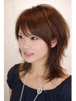 グラス ヘアー(glass.hair) 浮き感を強調した万能くびれウルフ
