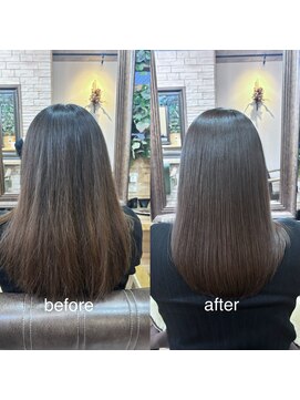 プランツヘアー 髪質改善ストレート before  after