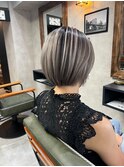 バレイヤージュ、ハイライト、レイヤーカット、ダブルカラー