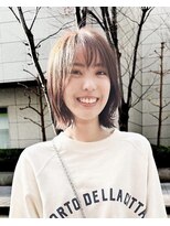メリケンビューティーパーラー コウベ(MERICAN BEAUTY PARLOR KOBE) 大人ボブ白髪ぼかしハイライト40代50代60代ナチュラルボブ