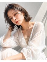 アッシュ 学芸大学店(Ash)&nbsp;ボブ/外ハネ/おとな女性/オリーブベージュ/脱白髪染め