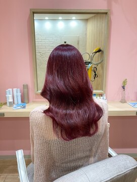 イーハトーヴヘアー(Yehatov) 【ブリーチなしWカラー】ベリーピンク