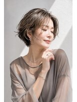 アッシュ 学芸大学店(Ash)&nbsp;ショートボブ/大人女性/アッシュベージュ/白髪ぼかし/脱白髪染め