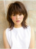 《AFLOATディル裕二朗》外はねミディアムヘア無造作◎