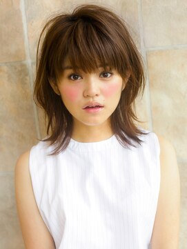 アフロート ディル(AFLOAT D'L) 《AFLOATディル裕二朗》外はねミディアムヘア無造作◎