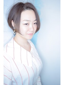 ラウンジ モリオ イケブクロ(Lounge MORIO Ikebukuro) 【morio池袋】大人かわいい前下がりジェンダーレスショートボブ