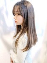 ルエ(rue)&nbsp;ひし形小顔似合わせカットデジタルパーマアッシュブラウン美髪