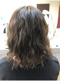 切りっぱなしボブにデジタルパーマ