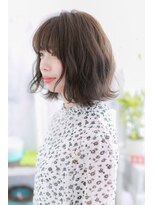 ミック ヘアアンドビューティー 大山店(miq  Hair&Beauty)&nbsp;ほんのりくびれた♪無造作パーマ♪ラブゆるふわミディa