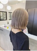 外ハネボブ×ミルクティブラウン×ミニボブ