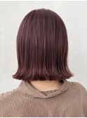 切りっぱなしボブ×deep red【Zina 熊本】