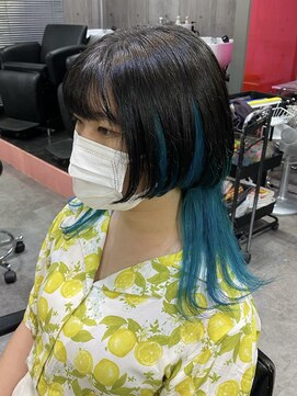 モイ(moy) クラゲカット×インナーターコイズブルーカラー