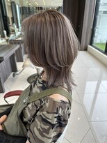 アース 長久手店(HAIR & MAKE EARTH) ウルフミディ×白髪ぼかしハイライト