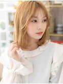 韓国風ブロンドへア前下がりエアストレートc3大宮10代20代30代
