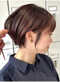 30代40代大人女性/前髪ありショートボブ/ショートヘア/髪質改善