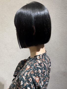 フレーム 博多店(FRAME) ハンドドライでまとまる切りっぱなしボブ【福岡/博多】