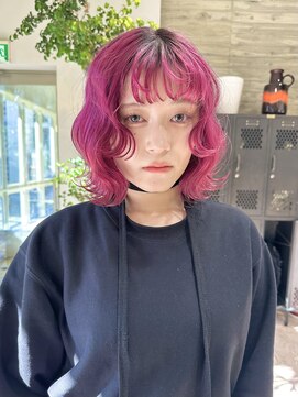 ヲタク(wotaku.) チェリーピンクレッドケアブリーチダブルカラービビットピンク