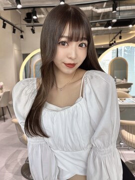 ロンドメリア 天神大名店(Lond Melia) デザインカラー/レイヤーカット/ウェットヘア/オリーブベージュ