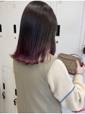 ラベンダーピンク/グラデーションカラー/裾カラー