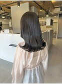 オリーブグレー×くびれヘア【透明感カラー/岡崎】