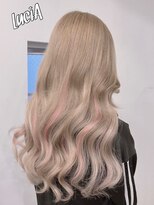 ルシア 京都四条河原町烏丸(LuciA) 【レミー100%/54cm】シールエクステ×ミルクティーカラー
