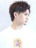 ショートウルフアップバング