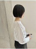 YOKE 切りっぱなしボブミニボブ髪質改善オリーブアッシュ艶髪
